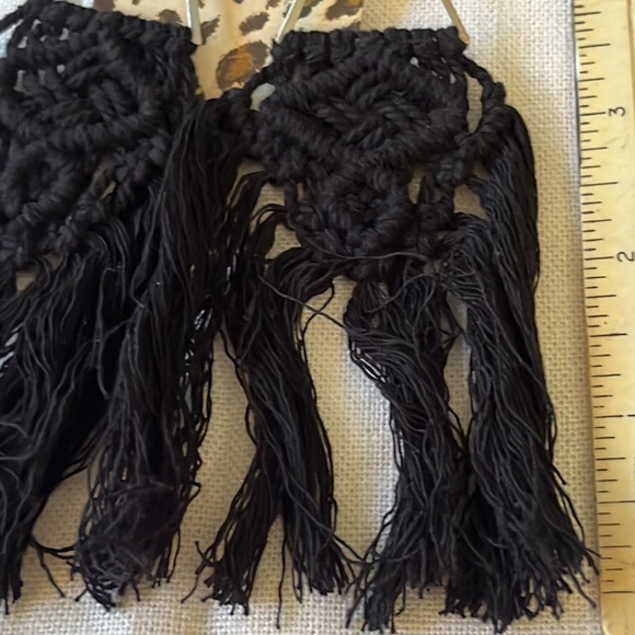 Designer Macrame Earrings. - Picture 2 of 2